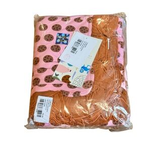 NWT Kickee Pants Lotus Cookies Print Ruffle Toddler Blanket